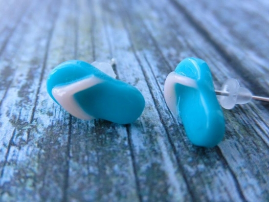 Preview: Badelatschen Ohrstecker Baden Wasser Sommer Strand